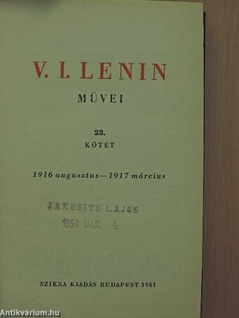 V. I. Lenin művei 23.