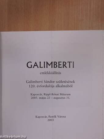 Galimberti emlékkiállítás