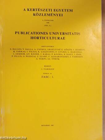A Kertészeti Egyetem Közleményei 1986/18.