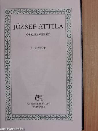 József Attila összes versei I-II.