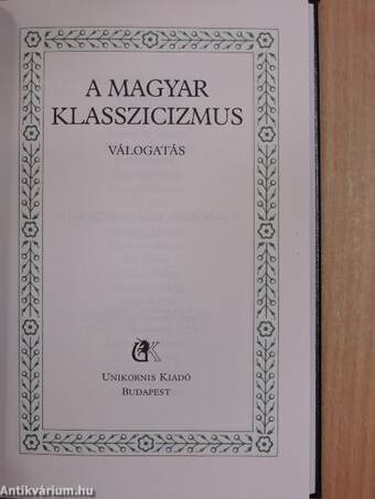 A magyar klasszicizmus