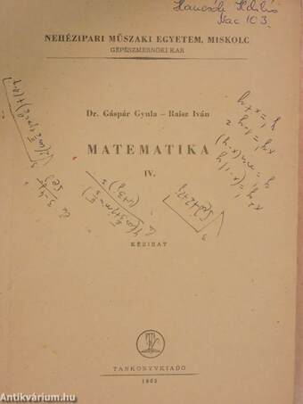 Matematika IV.