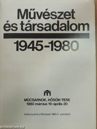 Művészet és társadalom 1945-1980