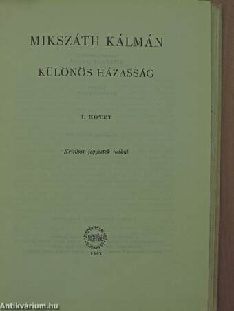 Különös házasság I-II.