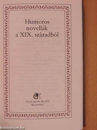 Humoros novellák a XIX. századból