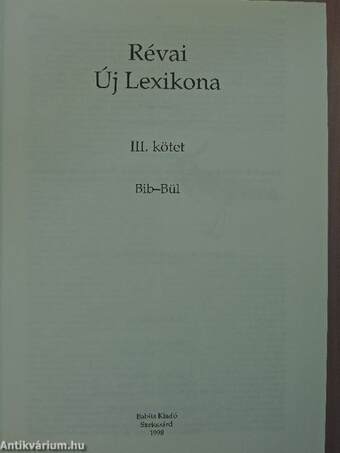 Révai új lexikona 3. (töredék)