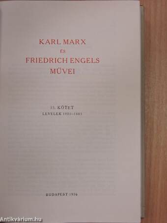 Karl Marx és Friedrich Engels művei 35.