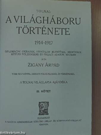 Tolnai Világtörténelme - A világháború története III. 