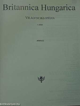 Britannica Hungarica Világenciklopédia Modellkötet (töredék)