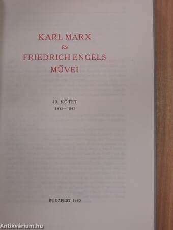 Karl Marx és Friedrich Engels művei 40.