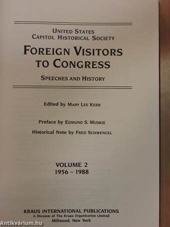 Foreign Visitors to Congress I-II.