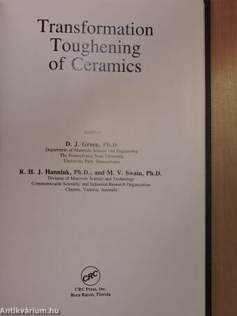 Transformation Toughening of Ceramics