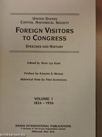 Foreign Visitors to Congress I-II.