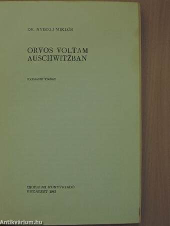 Orvos voltam Auschwitzban