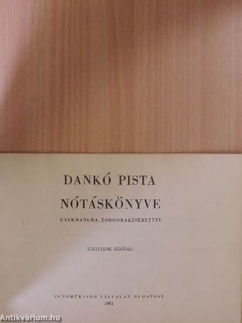 Dankó Pista nótáskönyve