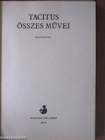 Tacitus összes művei I-II.