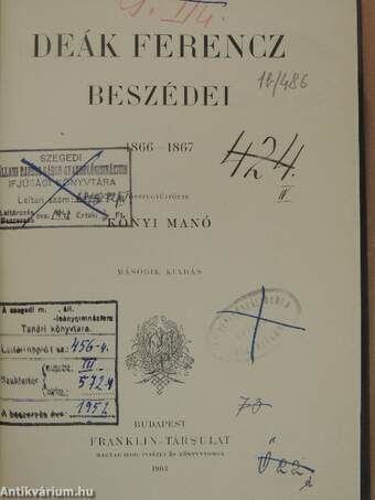 Deák Ferencz beszédei IV.