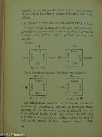 A kontrakt bridzs kék könyve