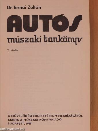 Autós műszaki tankönyv