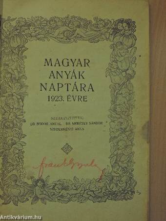 Magyar Anyák Naptára 1923. évre
