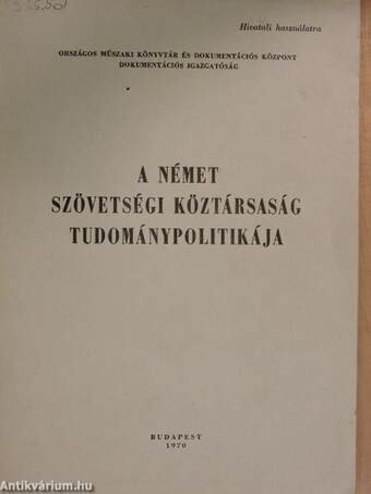 A Német Szövetségi Köztársaság tudománypolitikája