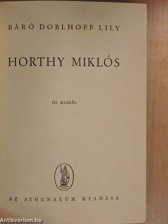 Horthy Miklós (Tiltólistás kötet)