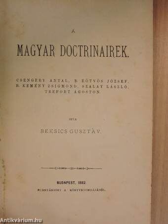 A magyar doctrinairek