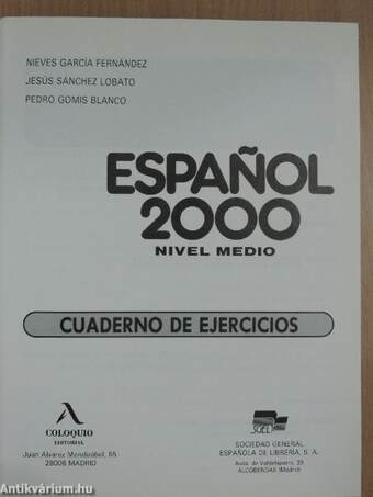 Espanol 2000 - Nivel Medio - Cuaderno de Ejercicios