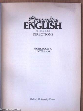 Streamline English Directions - Workbook A