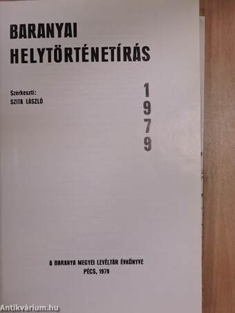 Baranyai helytörténetírás 1979.