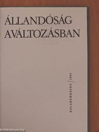 Állandóság a változásban