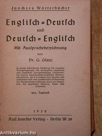 Englisch-Deutsch und Deutsch-Englisch Wörterbücher