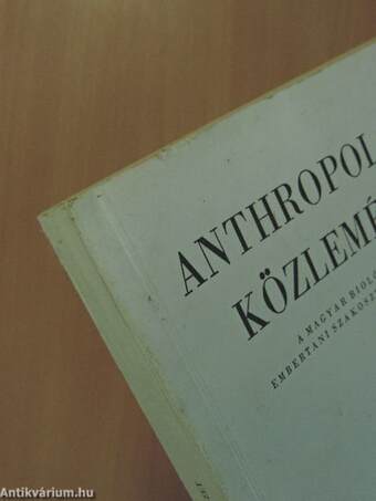 Anthropologiai közlemények 32. kötet 1-2. füzet