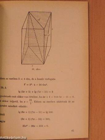 Egyetemi felvételi feladatok matematikából II.