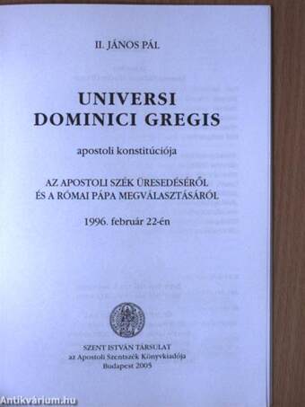 Universi Dominici Gregis