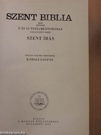 Szent Biblia