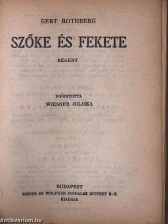 Egyetlen asszonyom!/Szőke és fekete/Elisabeth Merian szerelme