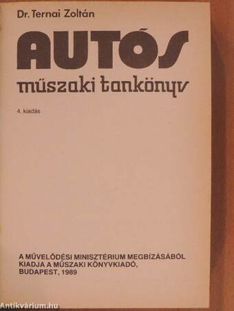 Autós műszaki tankönyv