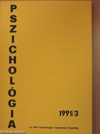 Pszichológia 1991/3.