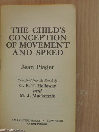 The Child's Conception of Movement and Speed