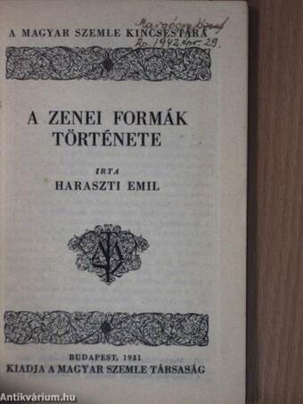 A zenei formák története