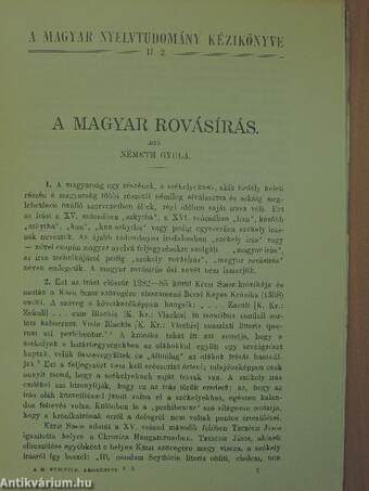 A magyar nyelvtudomány kézikönyve II/2.