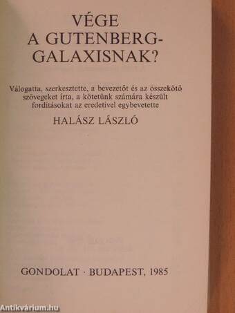 Vége a Gutenberg-galaxisnak?