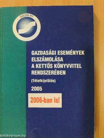 Gazdasági események elszámolása a kettős könyvvitel rendszerében