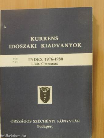 Kurrens időszaki kiadványok-Index 1976-1980 1.