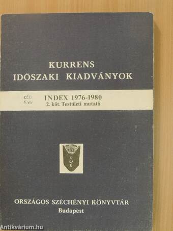 Kurrens időszaki kiadványok-Index 1976-1980 2.