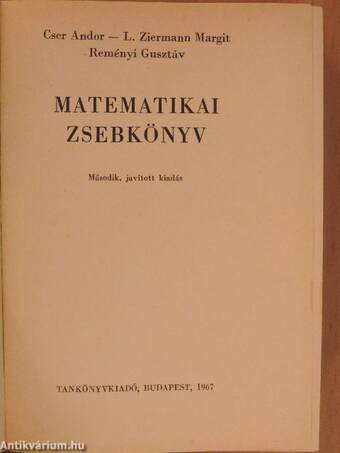 Matematikai zsebkönyv