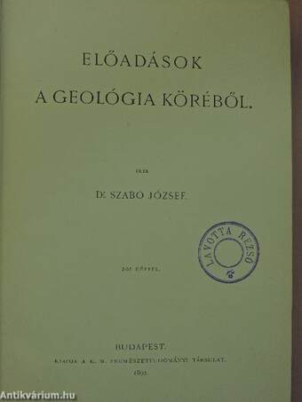 Előadások a geológia köréből