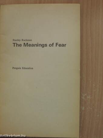 The Meanings of Fear