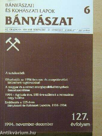 Bányászat 1994. november-december